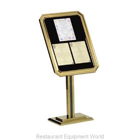 Aarco Products P-5B Small Menu and Poster Holder - Brass