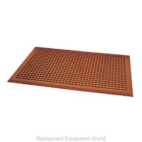 Choice 39 x 58 1/2 Red Rubber Straight Edge Grease-Resistant Anti-Fatigue  Floor Mat - 7/8 Thick