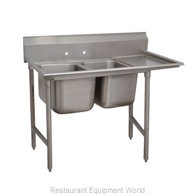 Advance Tabco 9-22-40-24R Sink, (2) Two Compartment