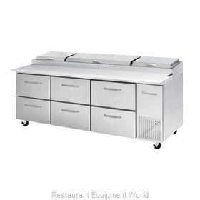 Blue Air Commercial Refrigeration BAPP93-D6-HC Refrigerated Counter, Pizza Prep