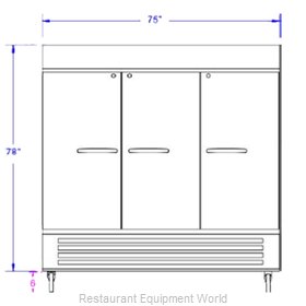 Beverage Air RB72-1G Refrigerator, Reach-in