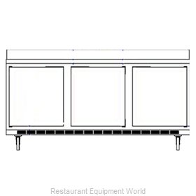 Beverage Air WTRD72AY-4 Refrigerated Counter, Work Top