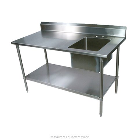 BK Resources BKPT-3060G-R Work Table, with Prep Sink(s)