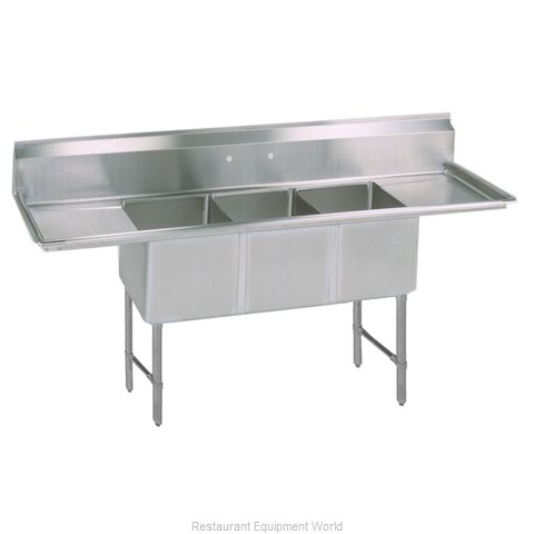 BK Resources BKS-3-1620-12-18TS Sink, (3) Three Compartment