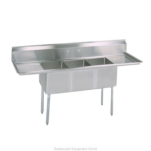 BK Resources BKS-3-18-12-18TS Sink, (3) Three Compartment