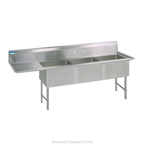 BK Resources BKS6-3-1620-14-18LS Sink, (3) Three Compartment