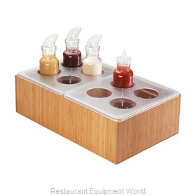 Tablecraft N481BK Option Salad Dressing Dispenser / Tray Set