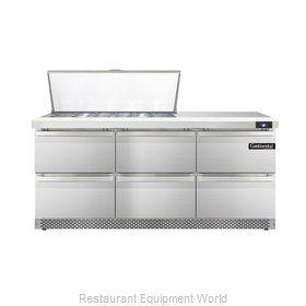 Continental Refrigerator DL72-18M-FB-D Refrigerated Counter, Mega Top Sandwich /