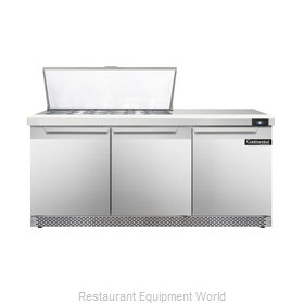 Continental Refrigerator DL72-18M-FB Refrigerated Counter, Mega Top Sandwich / S