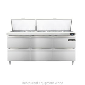 Continental Refrigerator DL72-30M-D Refrigerated Counter, Mega Top Sandwich / Sa