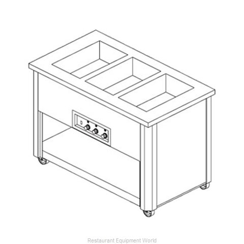 Delfield SE-H6 Serving Counter, Hot Food Steam Table, Electric