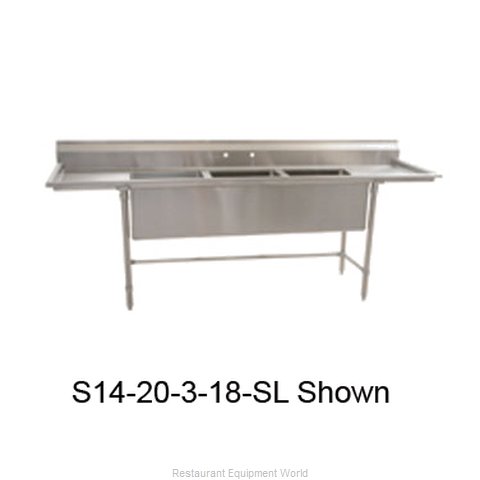 Eagle S14-20-3-24L-SLX Sink 3 Three Compartment