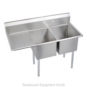 Elkay 14-2C18X18-L-24 Sink, (2) Two Compartment