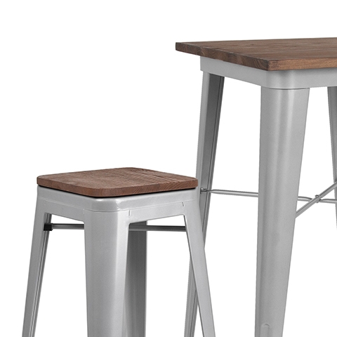 Silver metal best sale bar stool