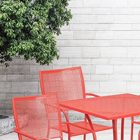 28SQ Coral Patio Table Set