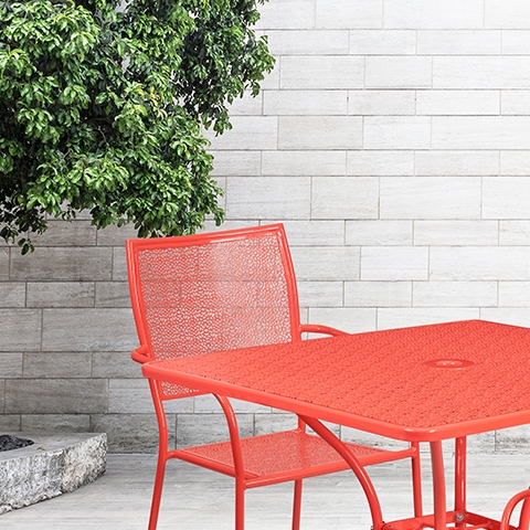 35.5SQ Coral Patio Table Set