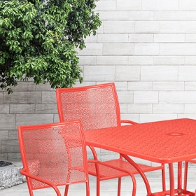 35.5SQ Coral Patio Table Set