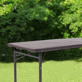 23.5x48.25 Brown Plastic Table