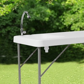 23x45 White Fold Table/Sink