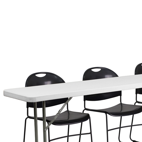 18x72 Table Set-Stack Chairs