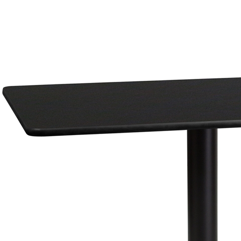 30x48 Black Table-24RD Base
