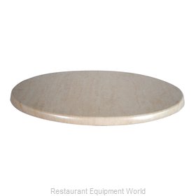 JMC Food Equipment 24 ROUND TRAVERTINE Table Top, Solid Surface