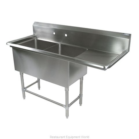 John Boos 2PB204-1D18R Sink, (2) Two Compartment