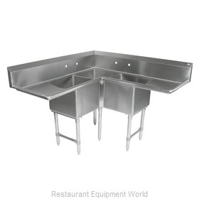 John Boos 3PBCS204-2D30 Sink, (3) Three Compartment