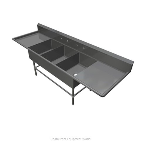 John Boos 43PB204-2D24 Sink, (3) Three Compartment