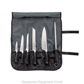 Mercer Culinary M20000 Genesis 6-Piece Forged Knife Block Set, Tempered  Glass Block,Black