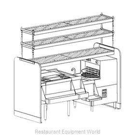 Perlick PTS78R-LF Underbar Ice Bin/Cocktail Station, Pass-Thru Combo ...