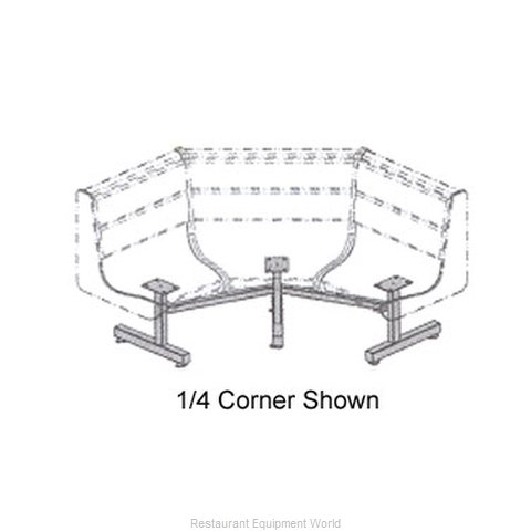 Plymold 51817D1 Booth Cluster Seating Support