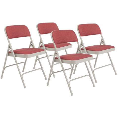 NPSÂ® 2200 Series Deluxe Fabric Upholstered Double Hinge Premium Folding Chair,