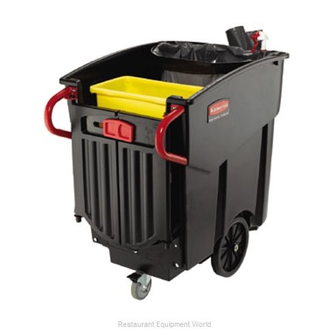 Rubbermaid FG9W7100BLA Trash Garbage Waste Container Mobile