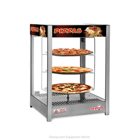 PIZZA DISPLAY CASE - TRIPLE TRAY 18in - STEAM LINE