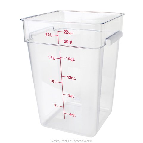 Thunder Group PLSFT006PC, 6-Quart Polycarbonate Square Food Storage  Containers, Clear
