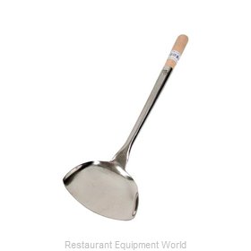 Town 33973 3 1/2 x 4 Small Wok Spatula with 16 1/2 Wood Handle