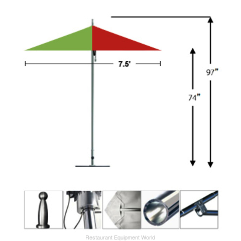 Tuuci 7.5' Square Ocean Master Melon/Parrot