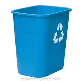 Winco PTCS-23G, 23 Gallon Gray Tall Square Plastic Trash Can
