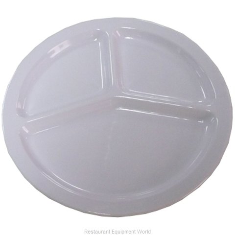 Yanco China MS-710WT Plate/Platter, Compartment, Plastic